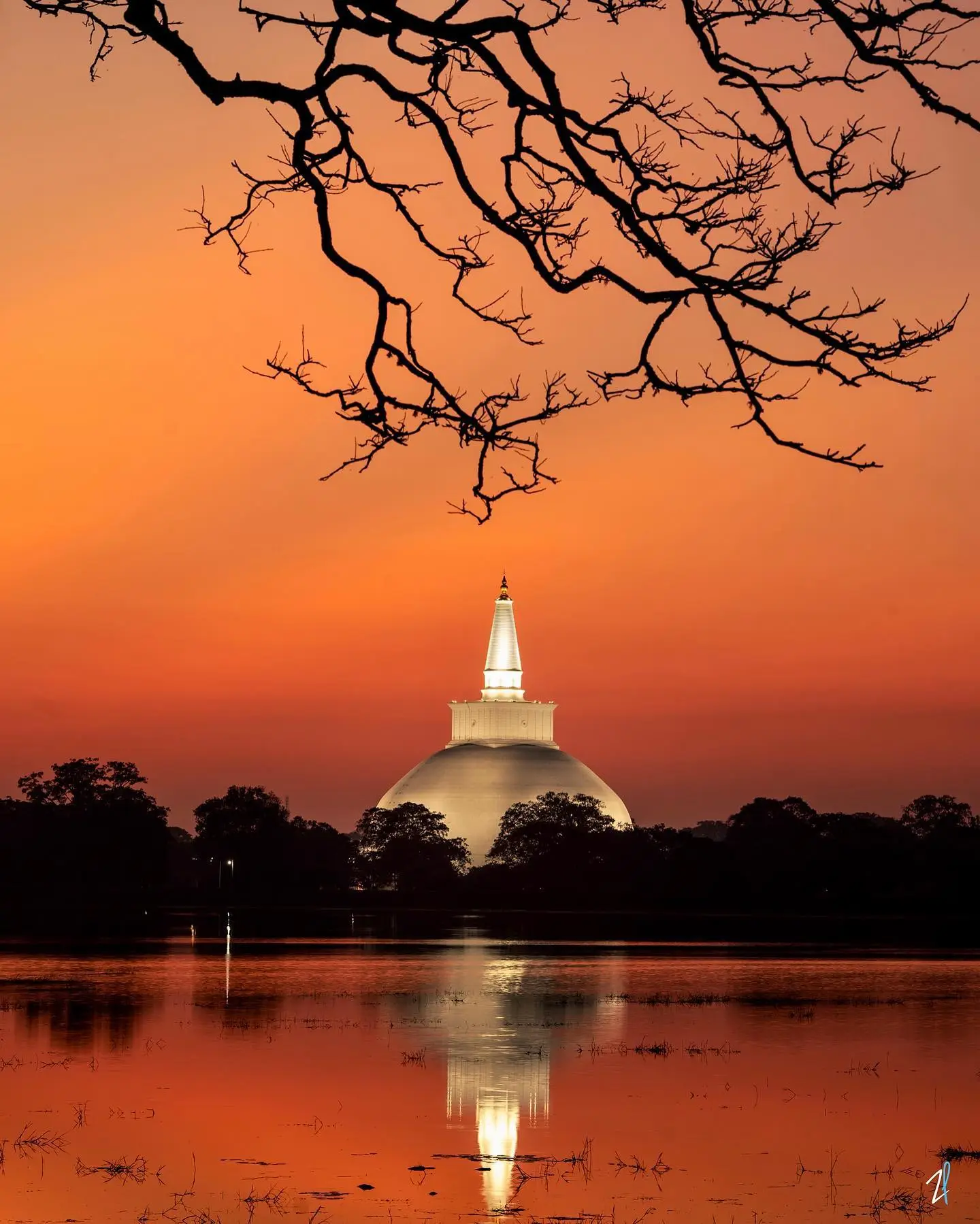 Ancient Buddhist Stupa in Anuradhapura Sacred City